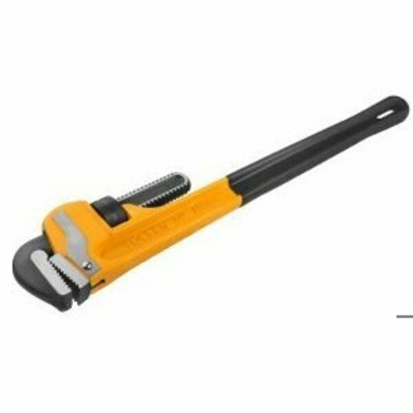 Tolsen 12 in. Pipe Wrench Industrial Mobile Jaw Drop-forged with High Quality Cr-Mo Steel, Dipped Handle 10069